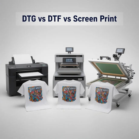 DTG vs DTF vs Screen Print: Triple Comparison - Arklavo