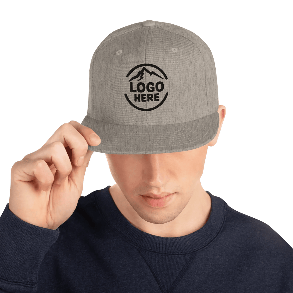 Custom embroidered snapback cap from Arklavo