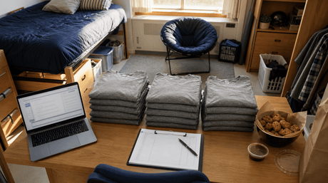 Editorial flat-lay related to companies like custom ink