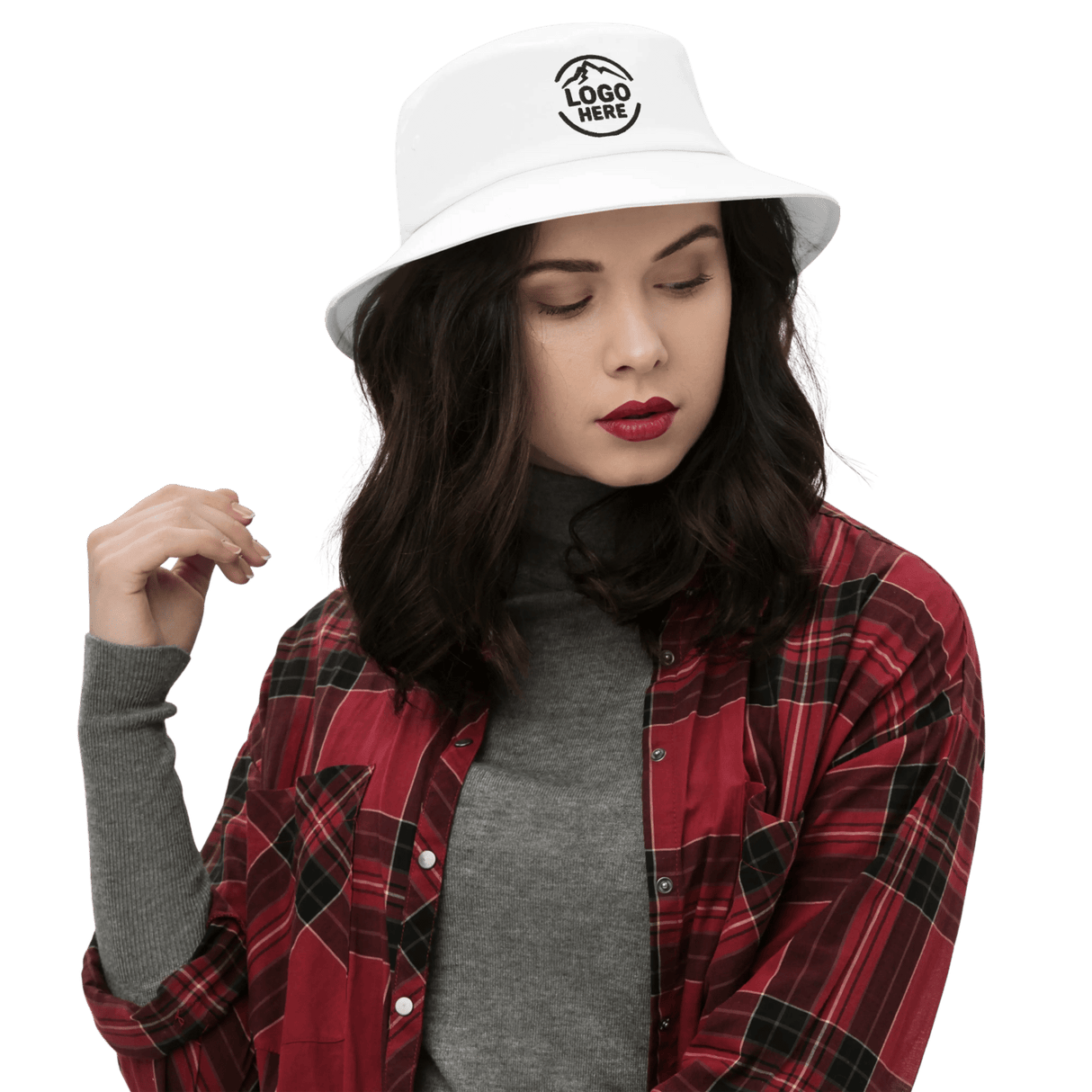 Custom Women's Big Accessories Embroidered Bucket Hat - Arklavo