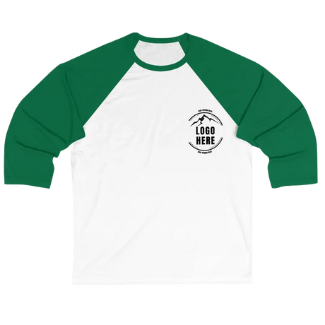 Custom Women's Bella + Canvas Printed 3/4 Sleeve Baseball T-Shirt - Arklavo