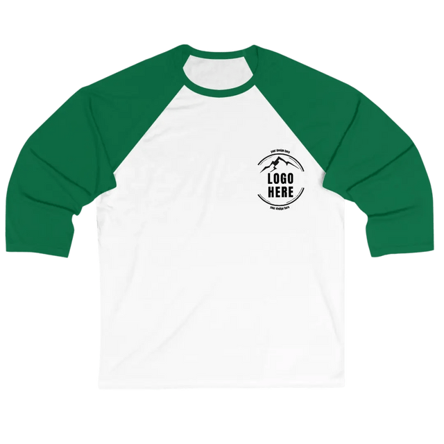 Custom Women's Bella + Canvas Printed 3/4 Sleeve Baseball T-Shirt - Arklavo