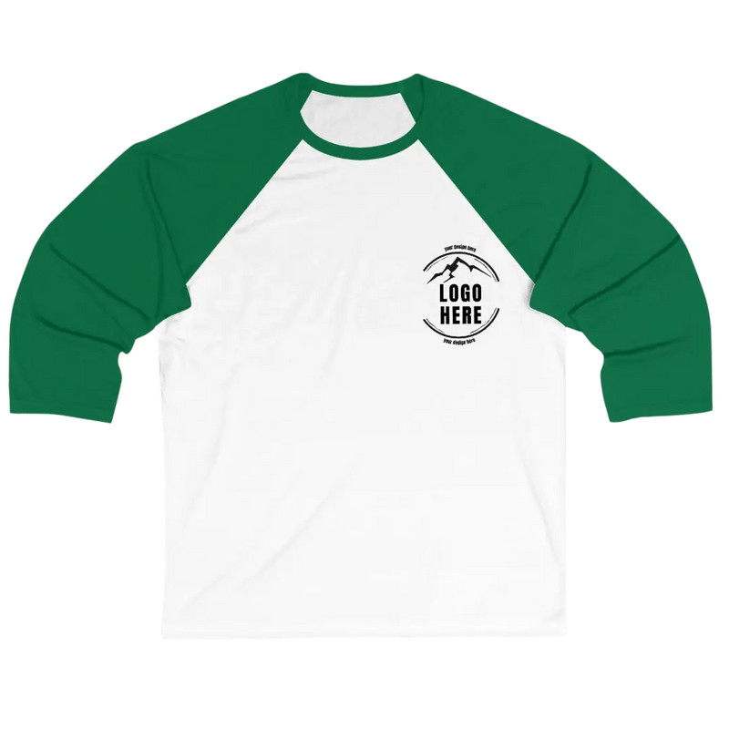 Custom Women's Bella + Canvas Printed 3/4 Sleeve Baseball T-Shirt - Arklavo