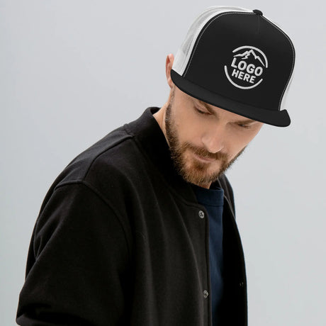 Custom Men's Yupoong Embroidered Five - Panel Trucker Hat - Arklavo