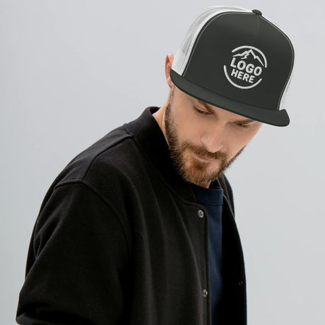 Custom Men's Yupoong Embroidered Five - Panel Trucker Hat - Arklavo
