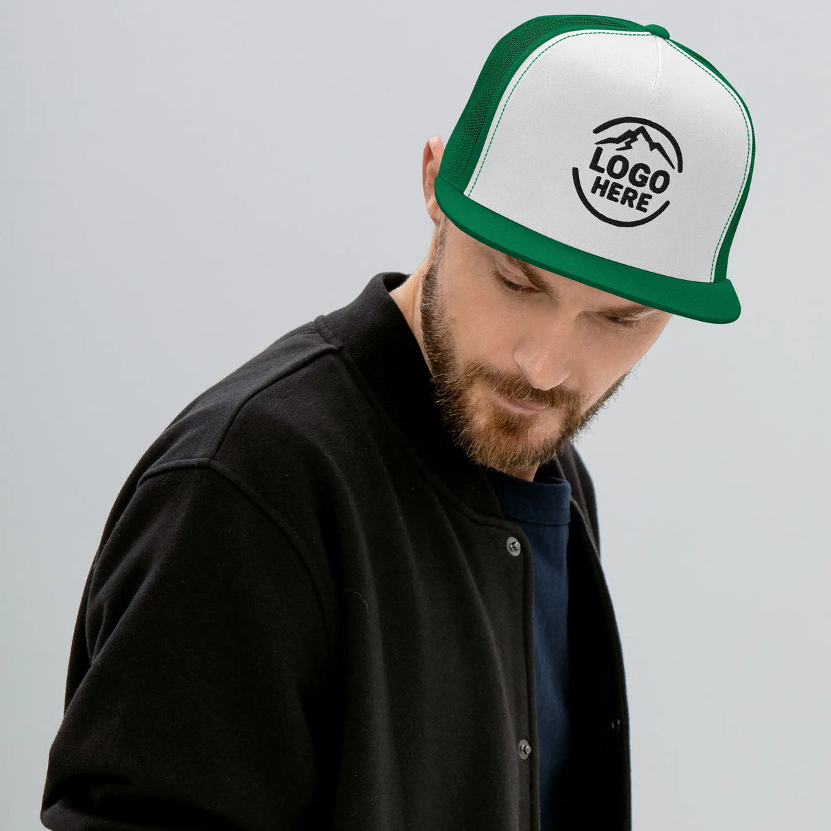 Custom Men's Yupoong Embroidered Five - Panel Trucker Hat - Arklavo