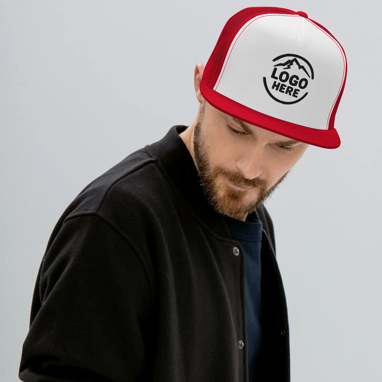 Custom Men's Yupoong Embroidered Five - Panel Trucker Hat - Arklavo