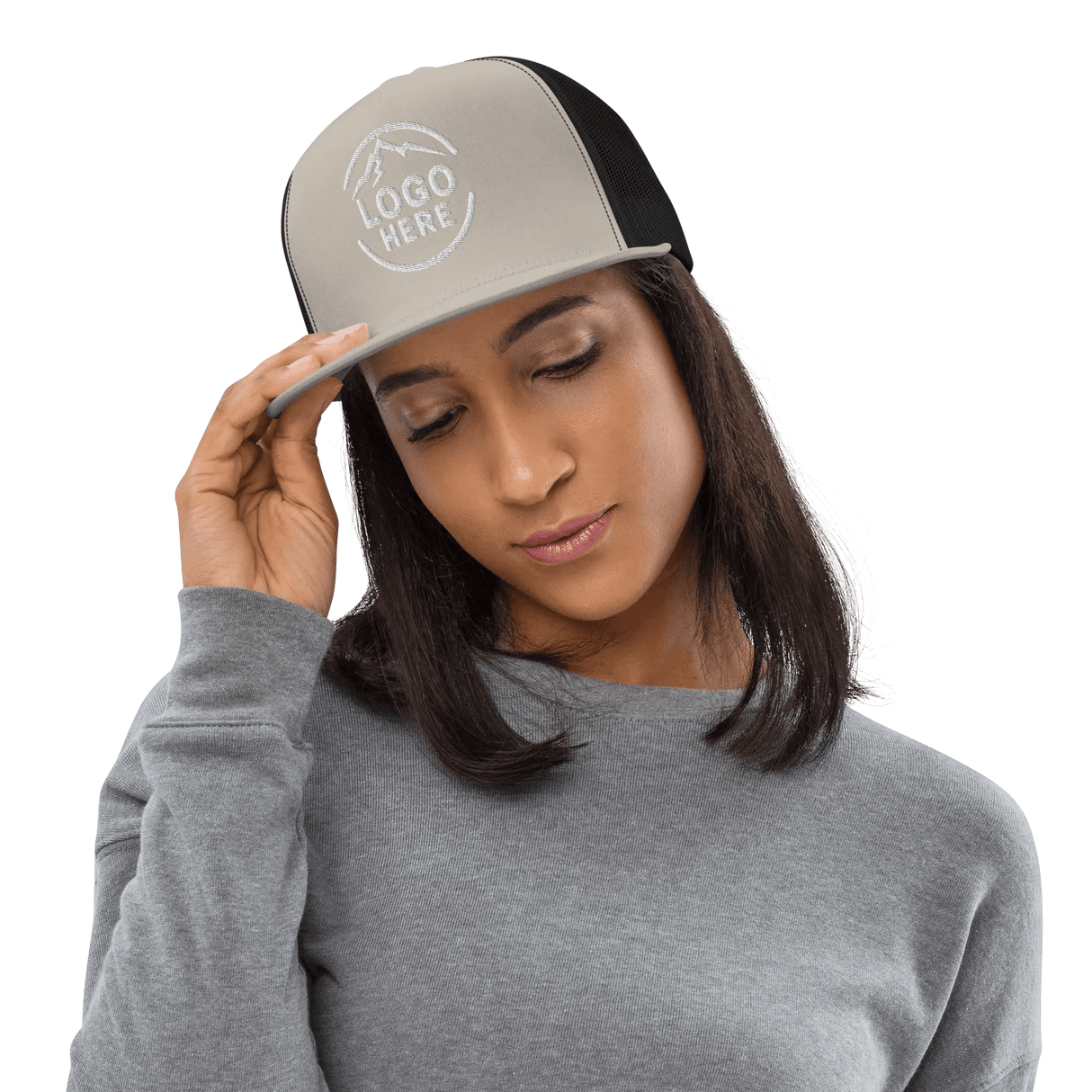 Custom Women's Yupoong Embroidered Five - Panel Trucker Hat - Arklavo