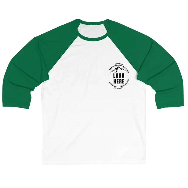 Custom Men's Bella + Canvas Printed 3/4 Sleeve Baseball T-Shirt - Arklavo