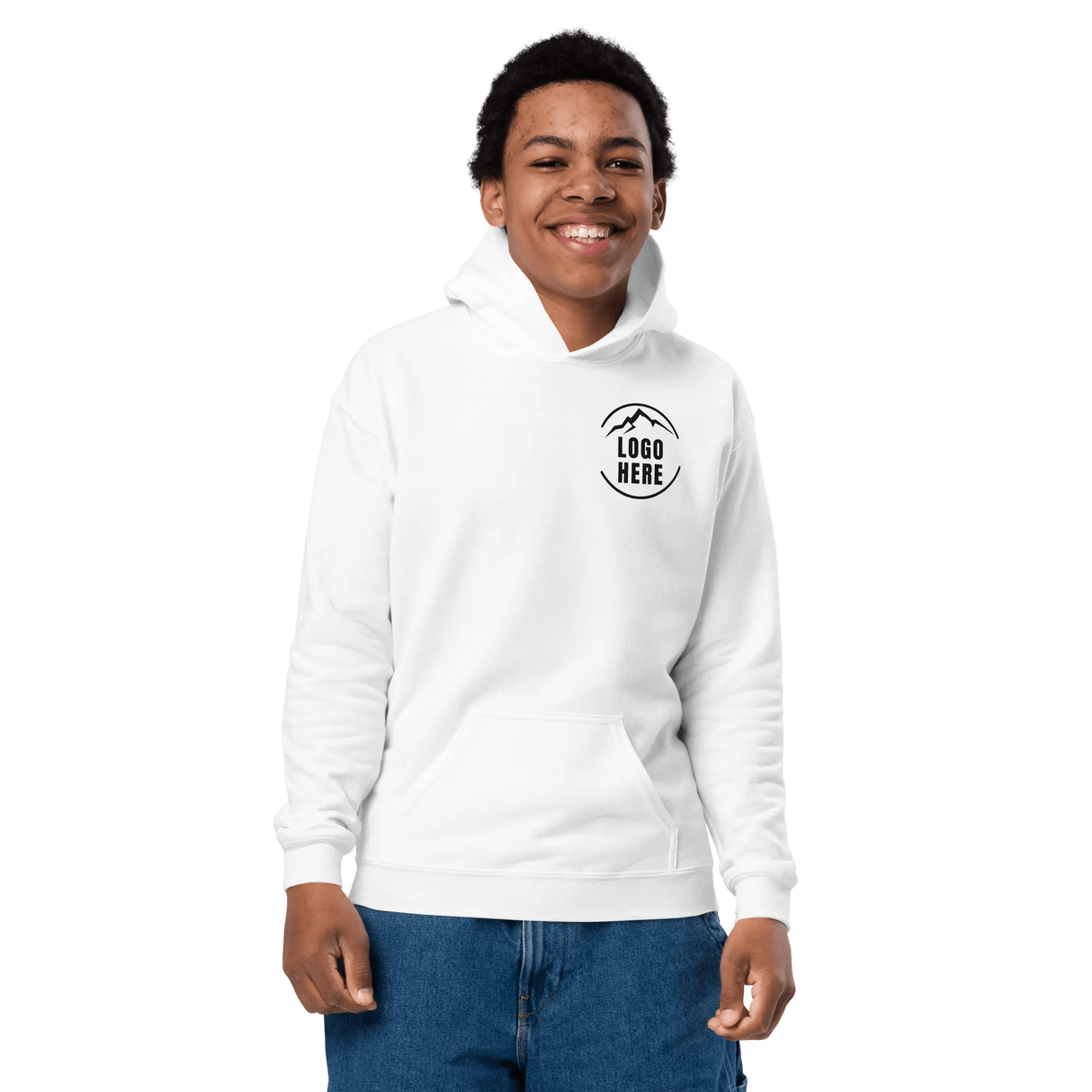 Custom Boys Gildan Printed Pullover Hooded Sweatshirt - Arklavo