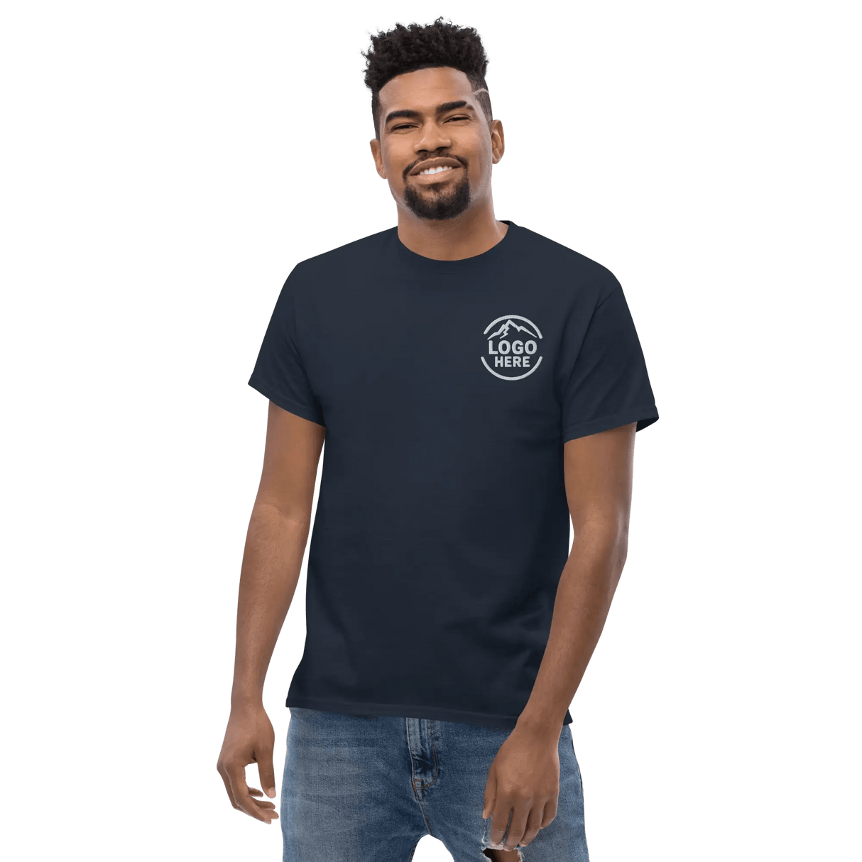 Custom Men's Gildan Embroidered Crewneck T-Shirt - Arklavo