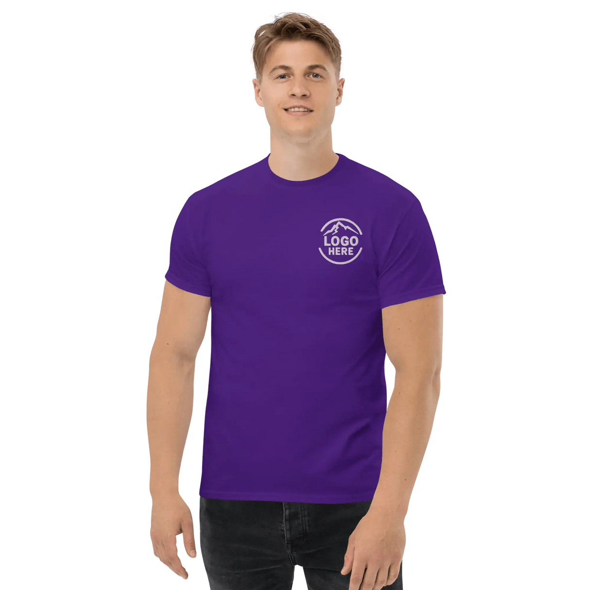 Custom Men's Gildan Embroidered Crewneck T-Shirt - Arklavo
