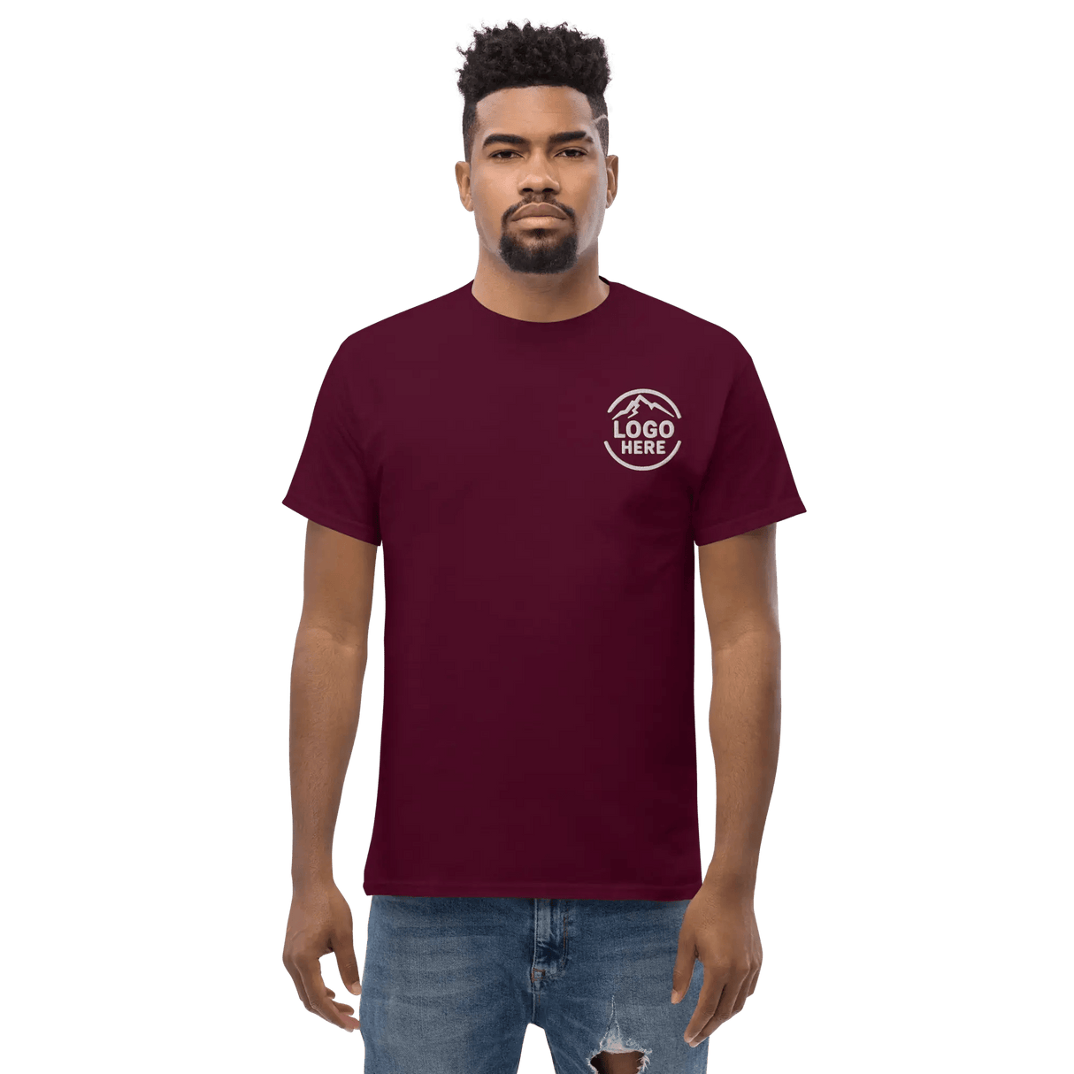 Custom Men's Gildan Embroidered Crewneck T-Shirt - Arklavo