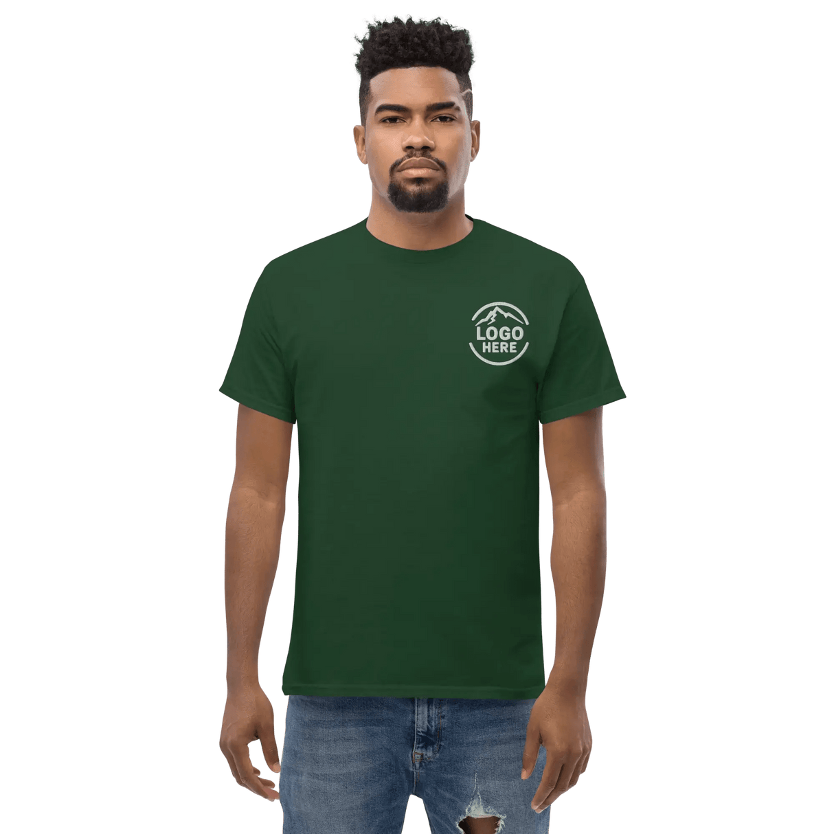 Custom Men's Gildan Embroidered Crewneck T-Shirt - Arklavo