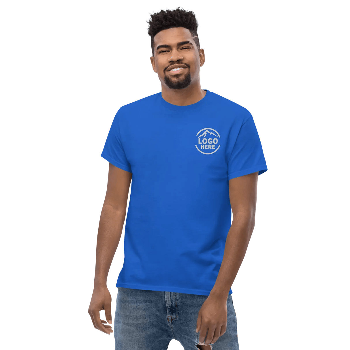Custom Men's Gildan Embroidered Crewneck T-Shirt - Arklavo