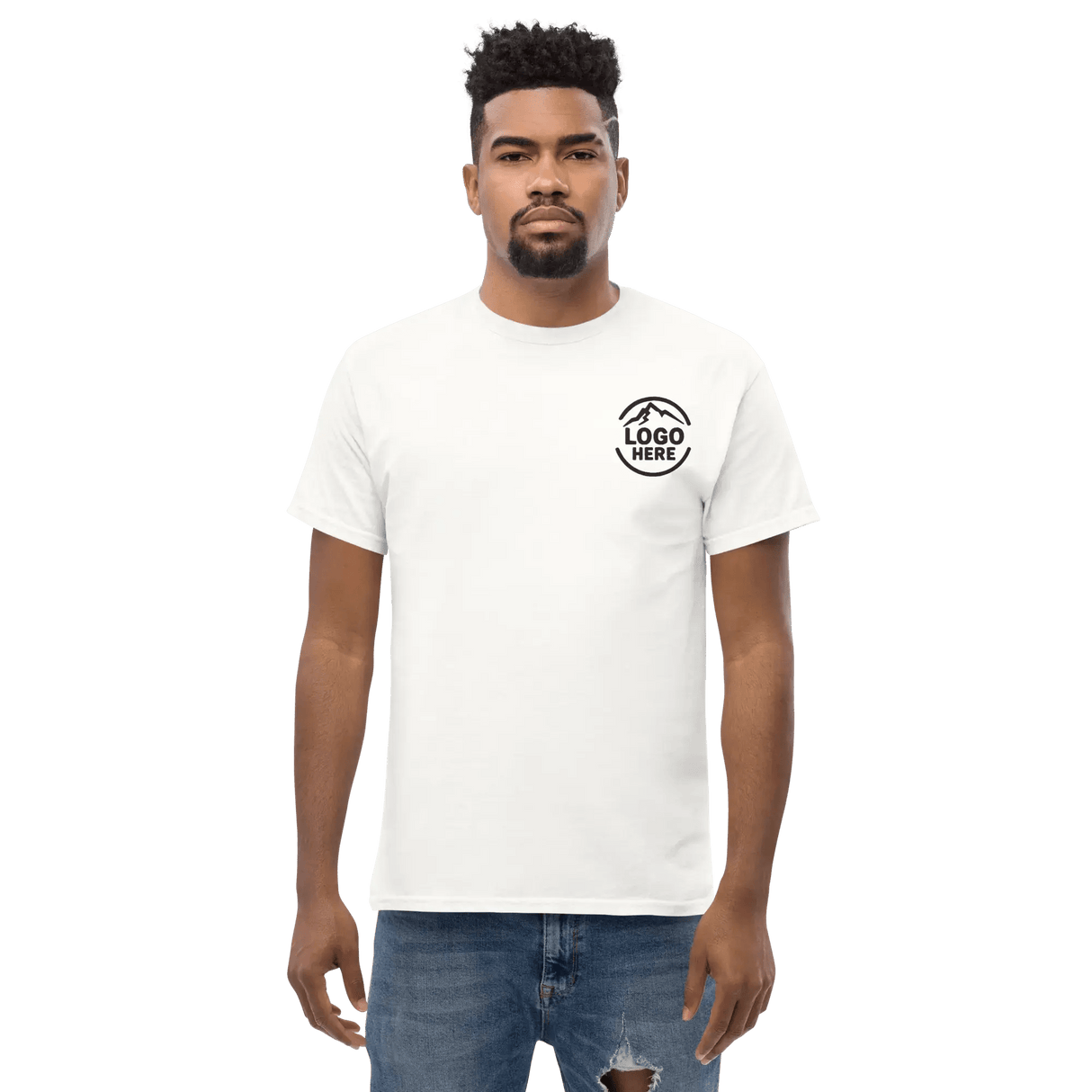 Custom Men's Gildan Embroidered Crewneck T-Shirt - Arklavo