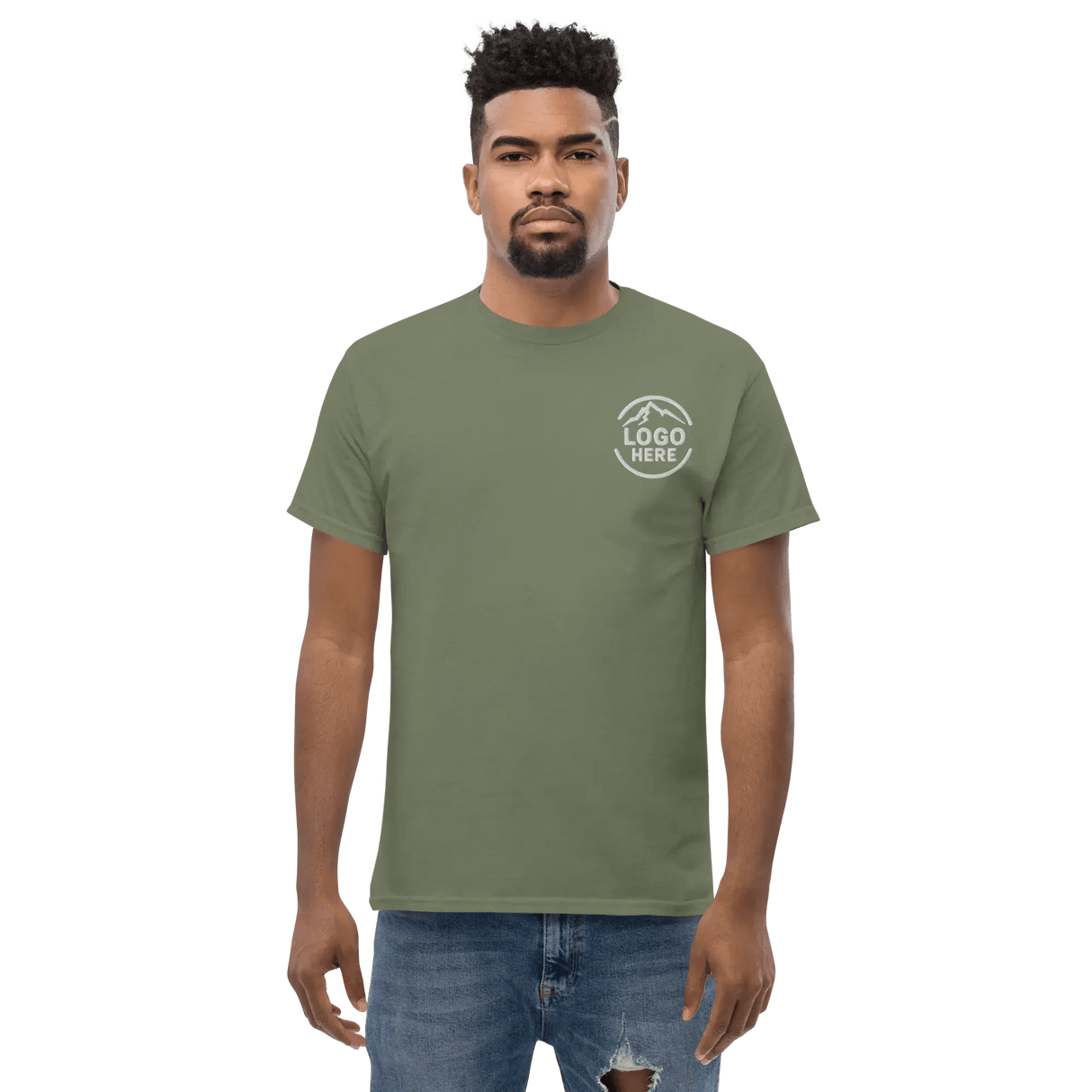Custom Men's Gildan Embroidered Crewneck T-Shirt - Arklavo