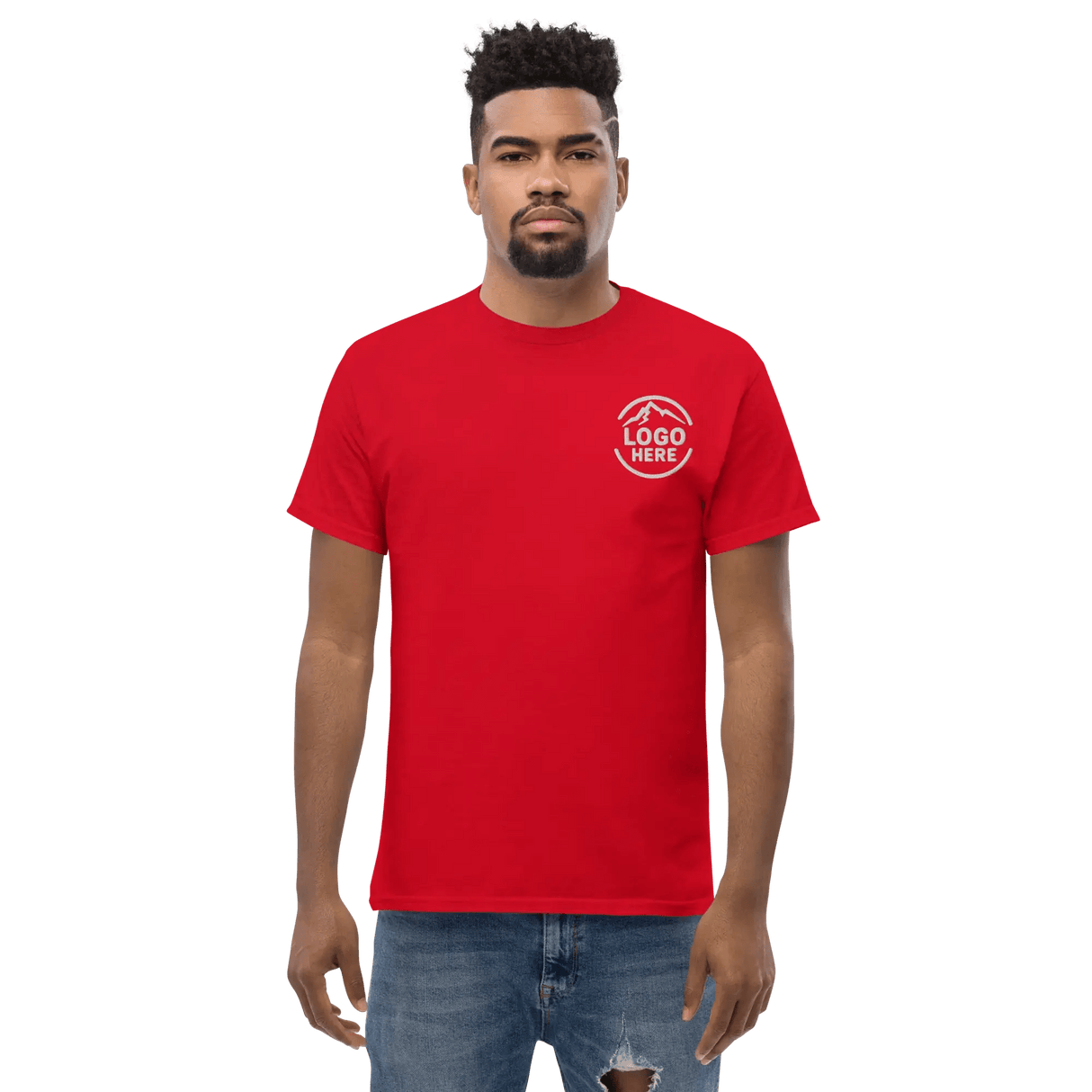 Custom Men's Gildan Embroidered Crewneck T-Shirt - Arklavo
