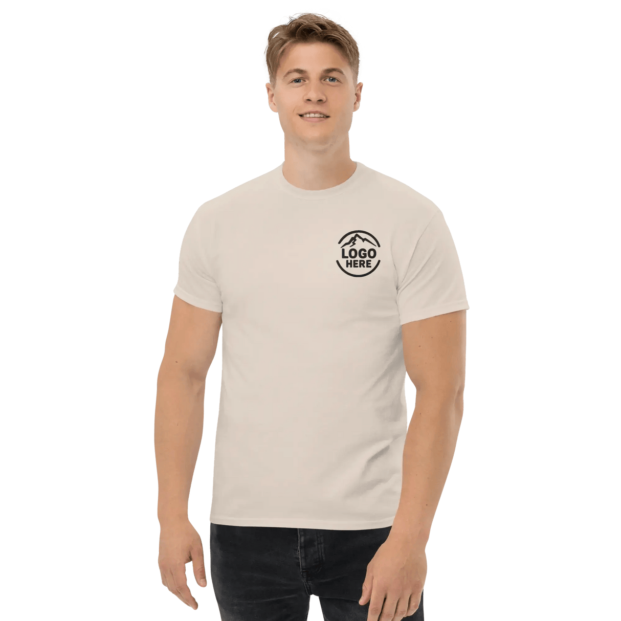 Custom Men's Gildan Embroidered Crewneck T-Shirt - Arklavo