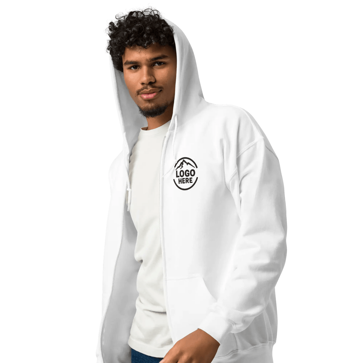 Custom Men's Gildan Embroidered Heavyweight Zip Hoodie - Arklavo