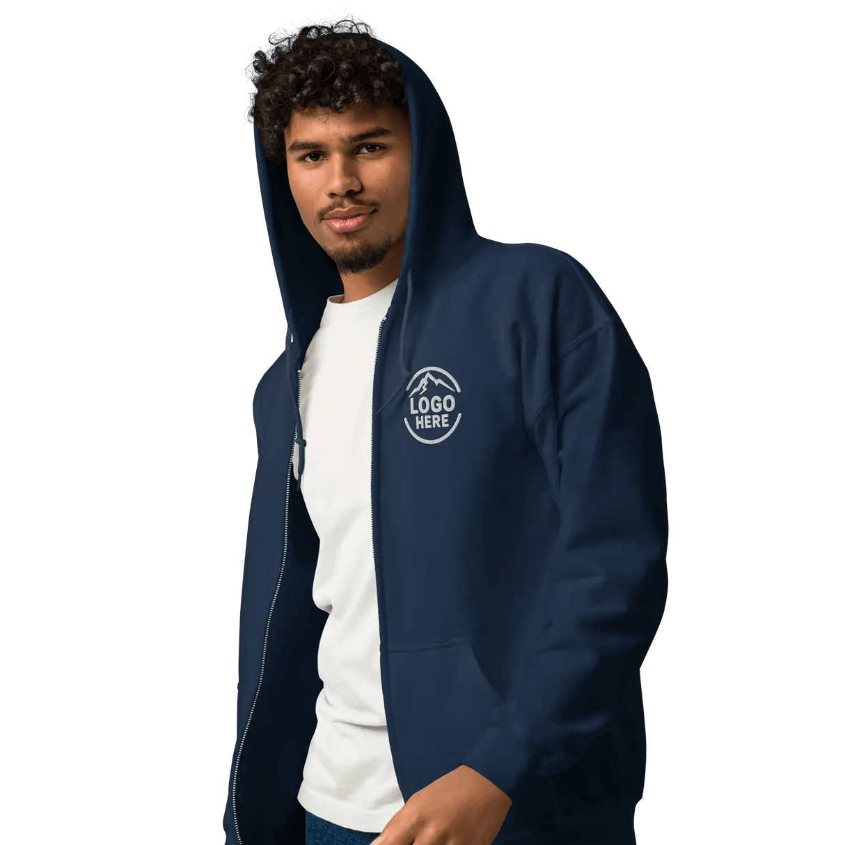 Custom Men's Gildan Embroidered Heavyweight Zip Hoodie - Arklavo