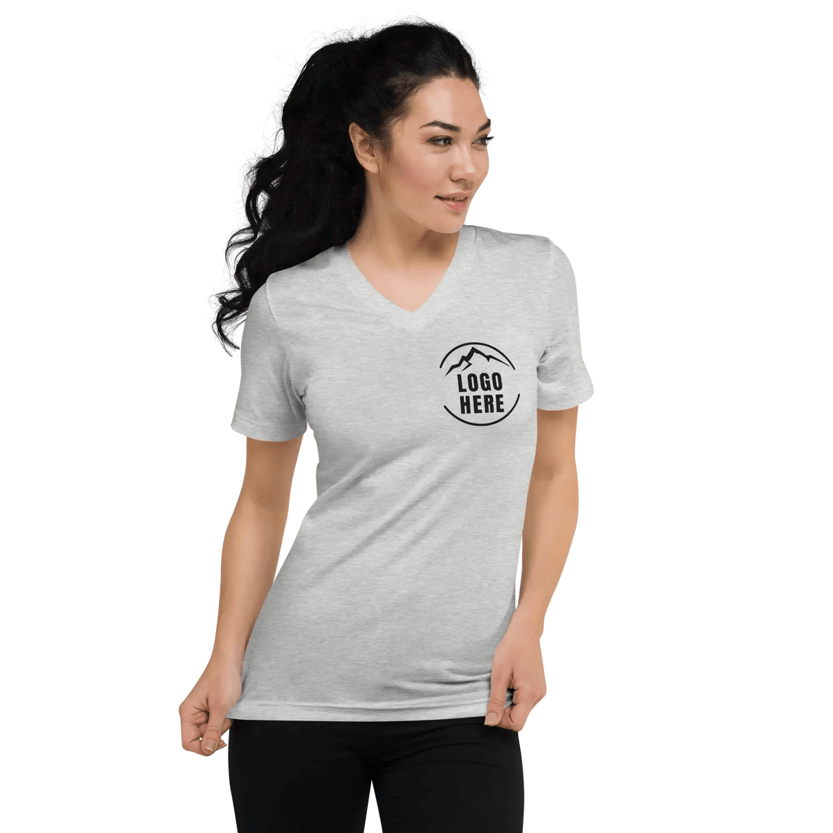 Custom Women's Bella + Canvas Printed V - Neck T-Shirt - Arklavo