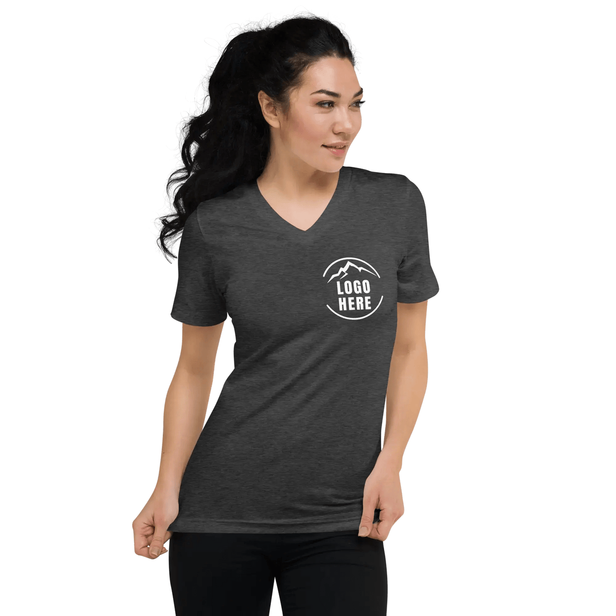 Custom Women's Bella + Canvas Printed V - Neck T-Shirt - Arklavo