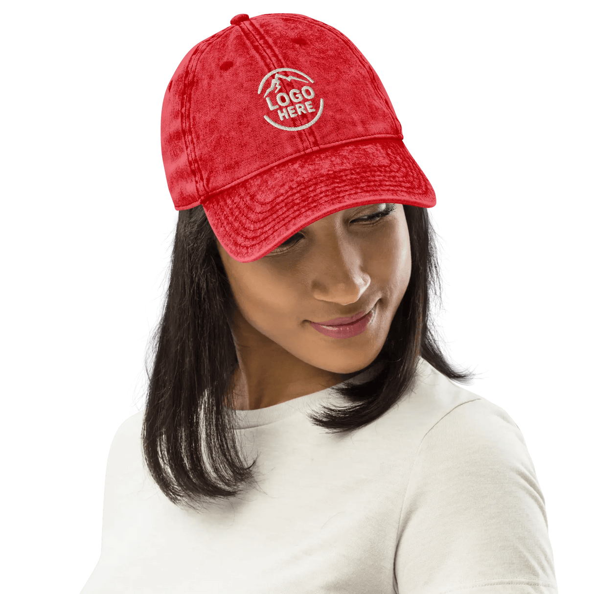 Custom Women's Otto Cap Embroidered Washed Cotton Cap - Arklavo