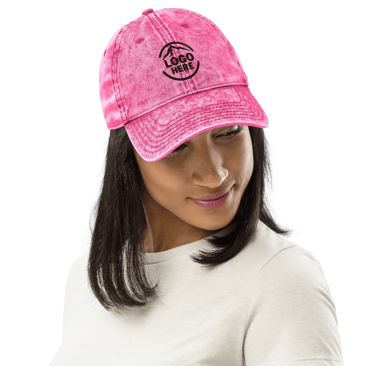 Custom Women's Otto Cap Embroidered Washed Cotton Cap - Arklavo