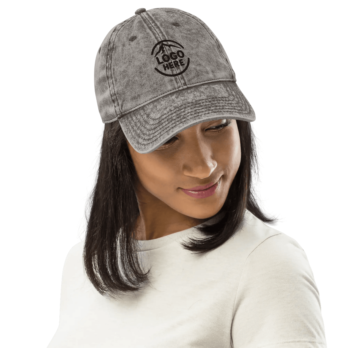 Custom Women's Otto Cap Embroidered Washed Cotton Cap - Arklavo