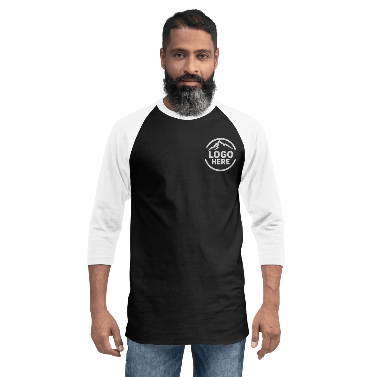 Custom Men's Tultex Embroidered Raglan Baseball Shirt - Arklavo