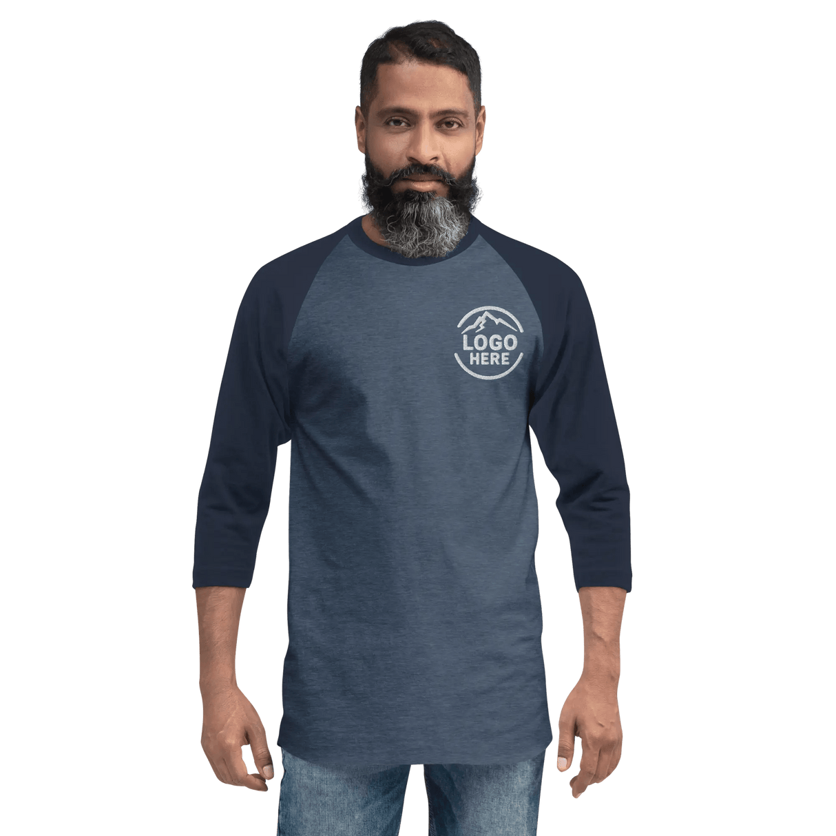 Custom Men's Tultex Embroidered Raglan Baseball Shirt - Arklavo