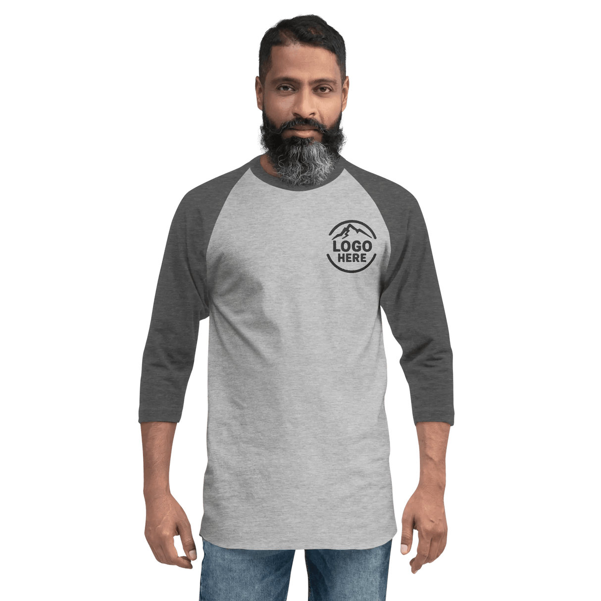 Custom Men's Tultex Embroidered Raglan Baseball Shirt - Arklavo