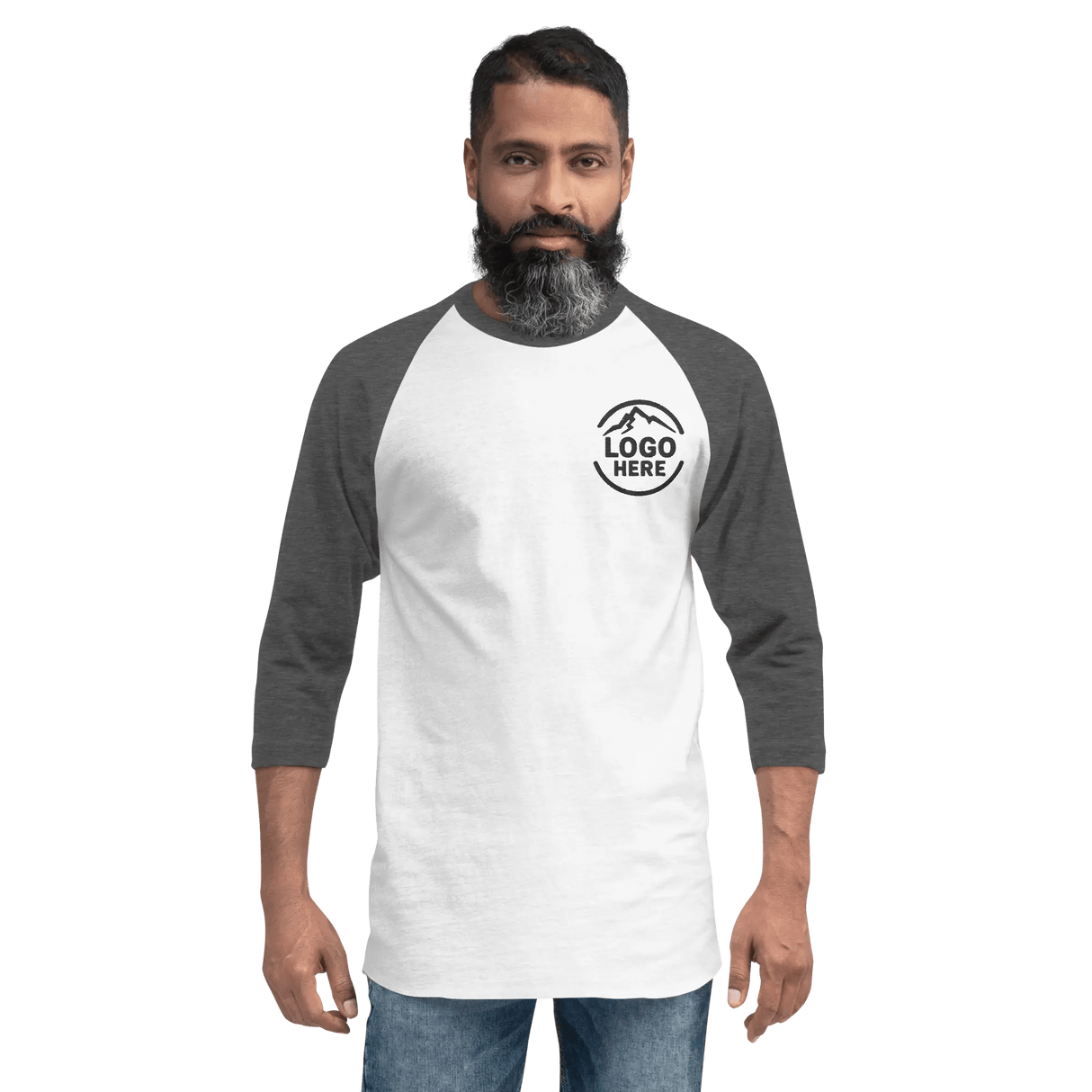 Custom Men's Tultex Embroidered Raglan Baseball Shirt - Arklavo