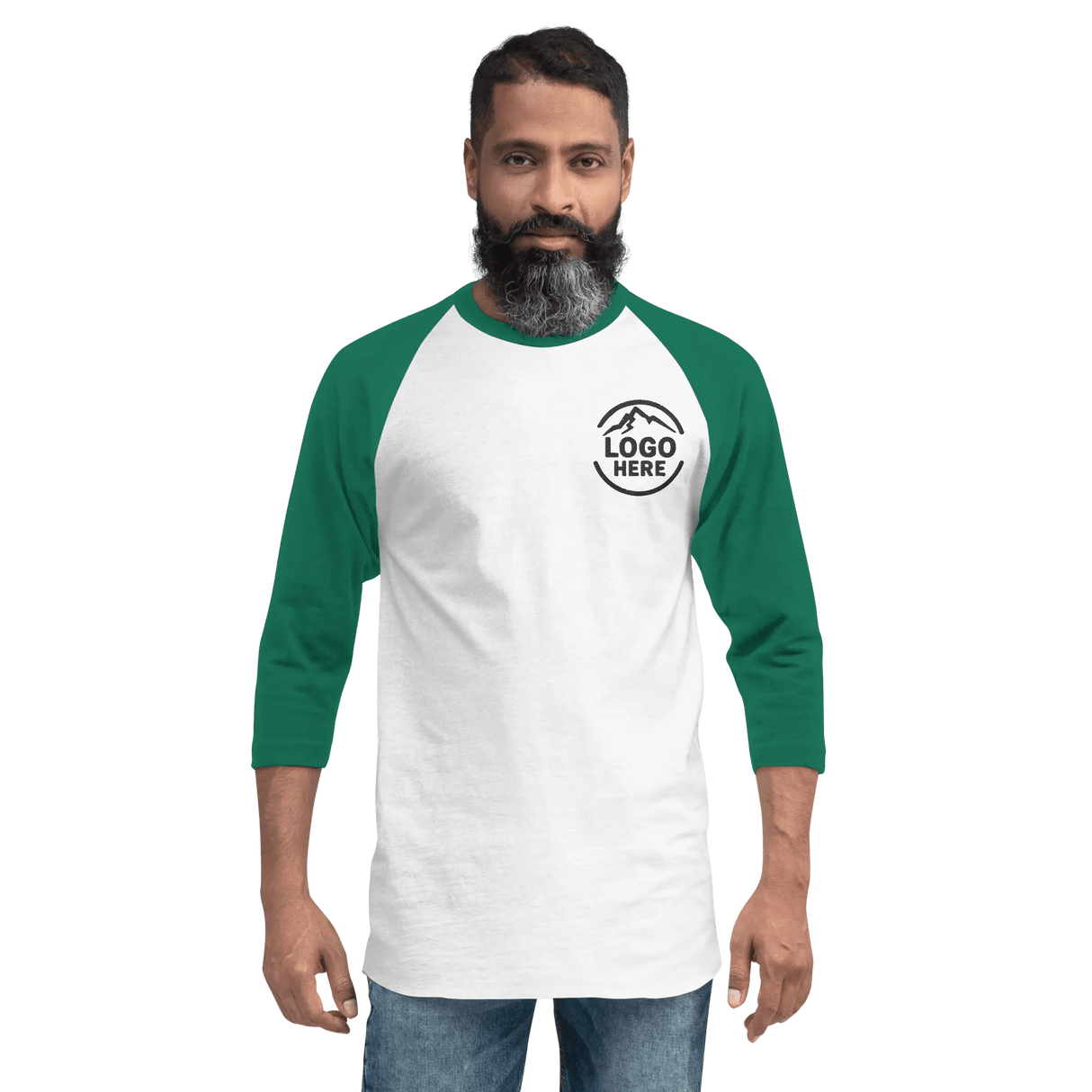 Custom Men's Tultex Embroidered Raglan Baseball Shirt - Arklavo