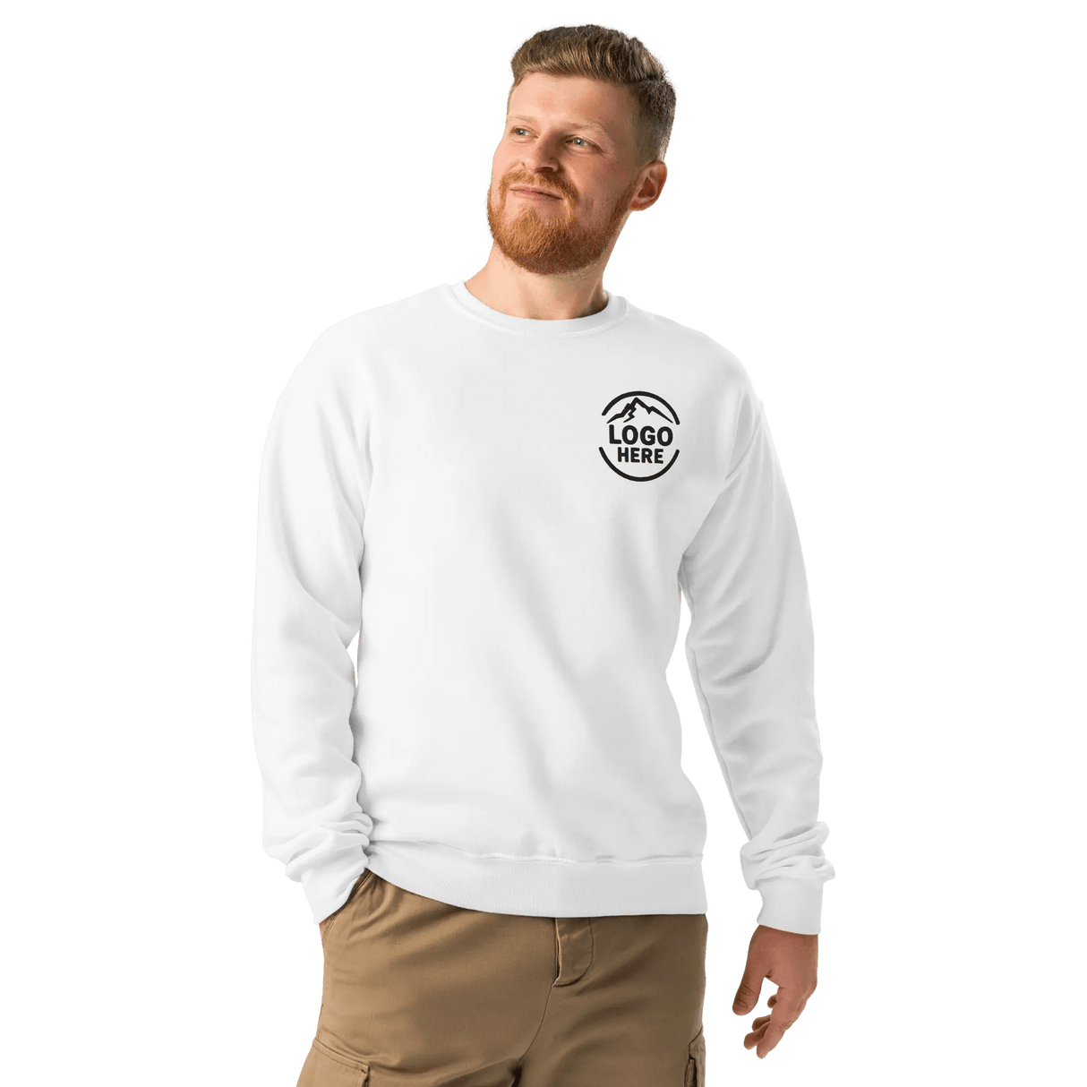 Custom Men's Embroidered Crewneck Sweatshirt - Arklavo