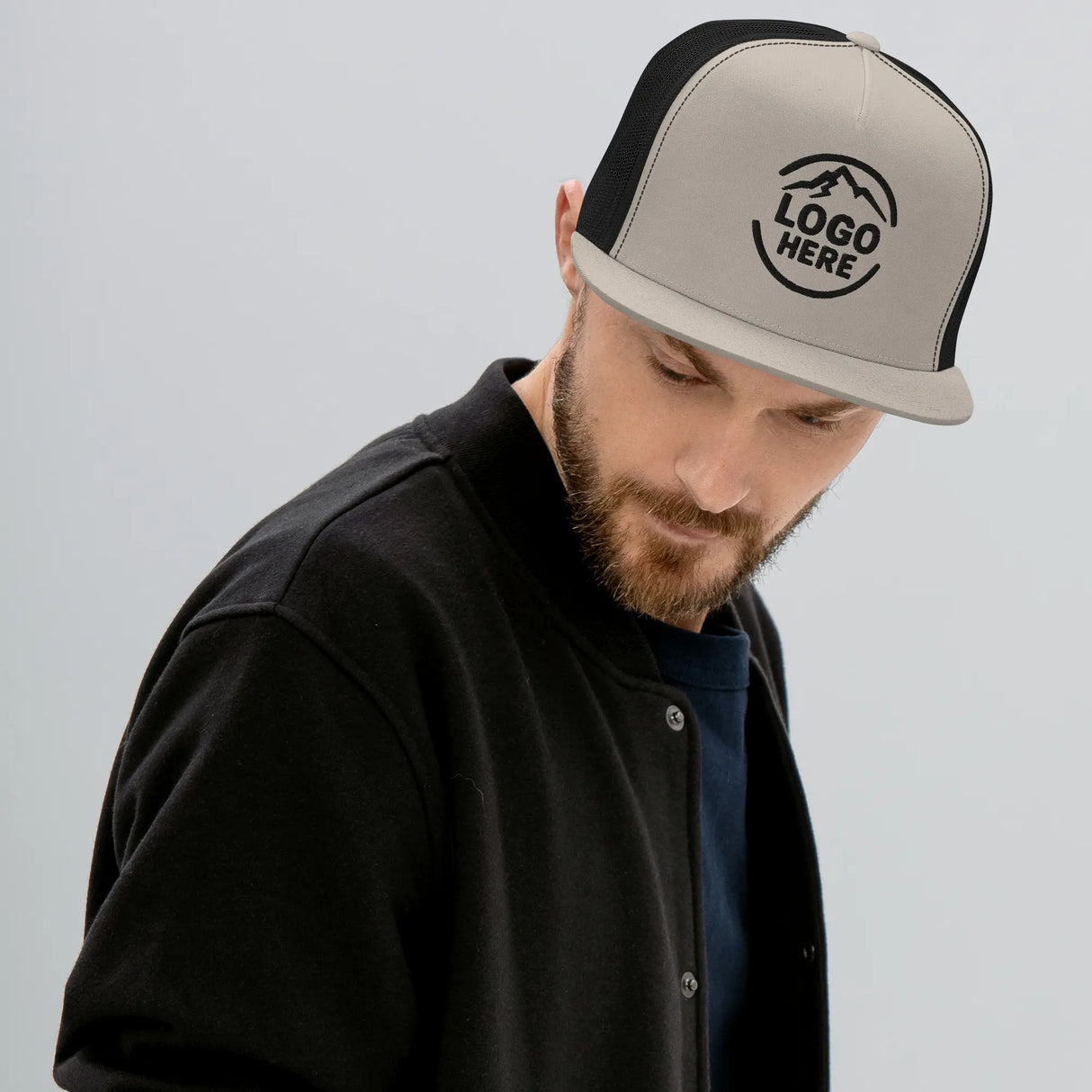 Custom Men's Yupoong Embroidered Five - Panel Trucker Hat - Arklavo