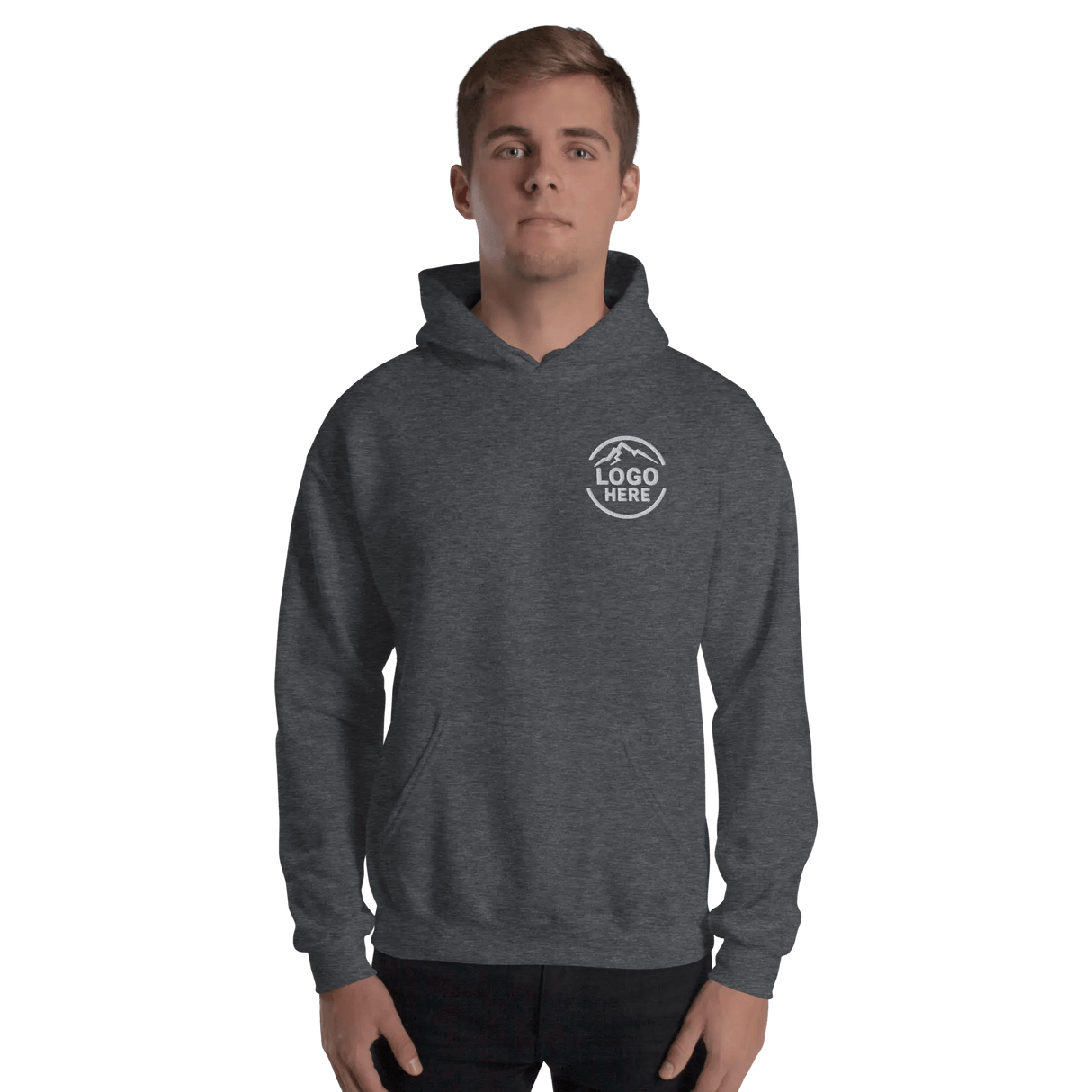 Custom Men's Gildan Embroidered Pullover Hoodie - Arklavo