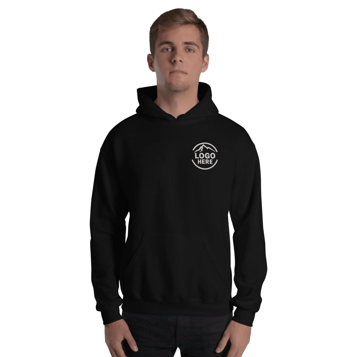 Custom Men's Gildan Embroidered Pullover Hoodie - Arklavo