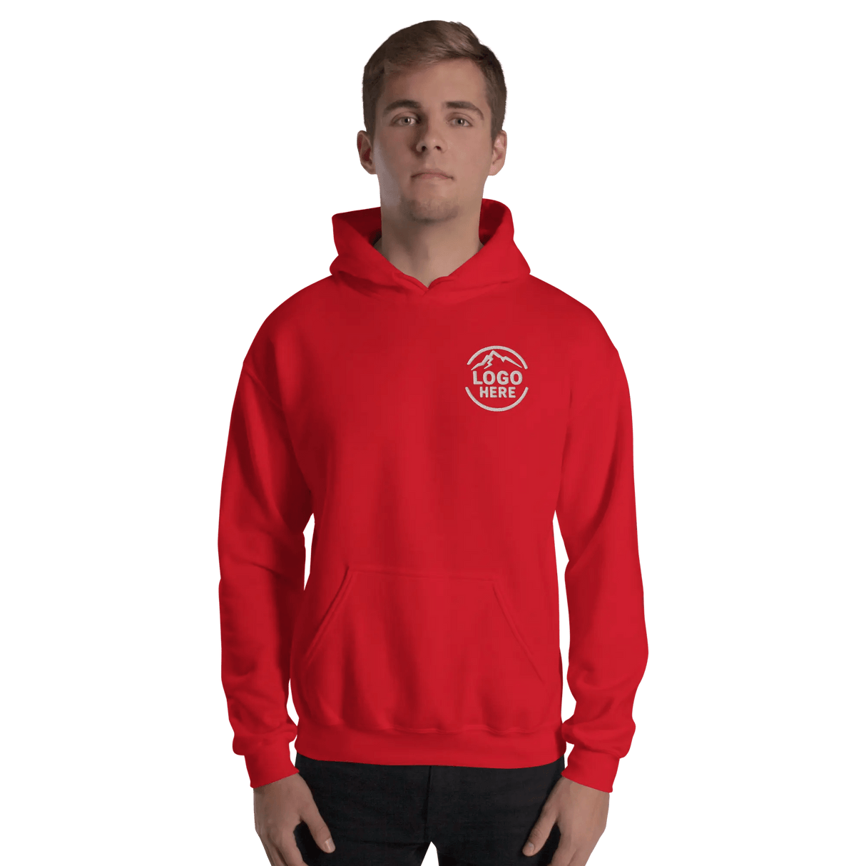 Custom Men's Gildan Embroidered Pullover Hoodie - Arklavo