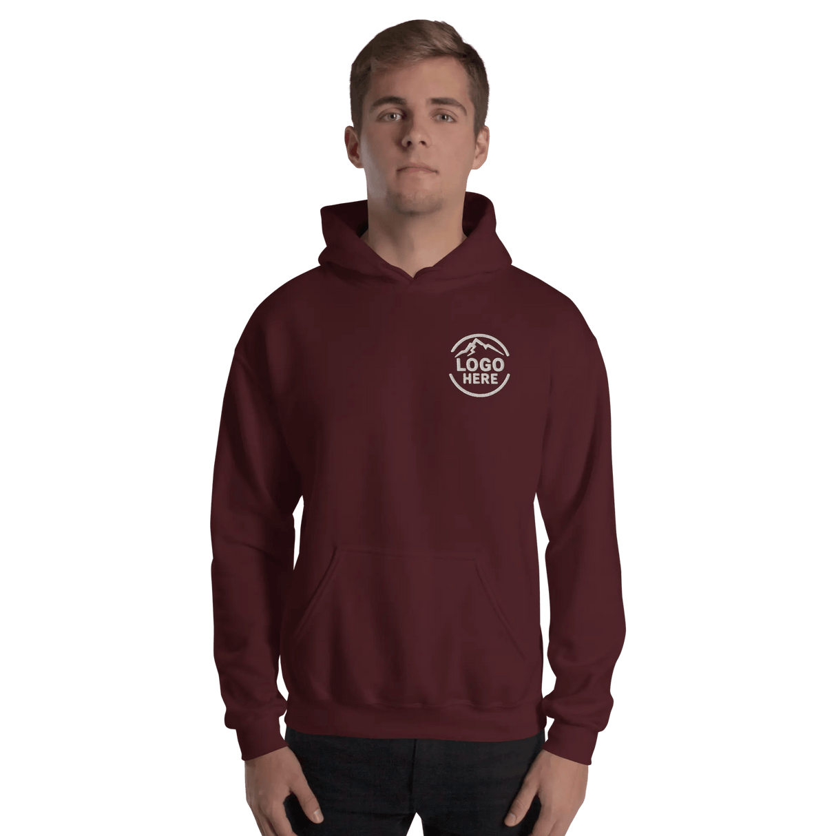 Custom Men's Gildan Embroidered Pullover Hoodie - Arklavo