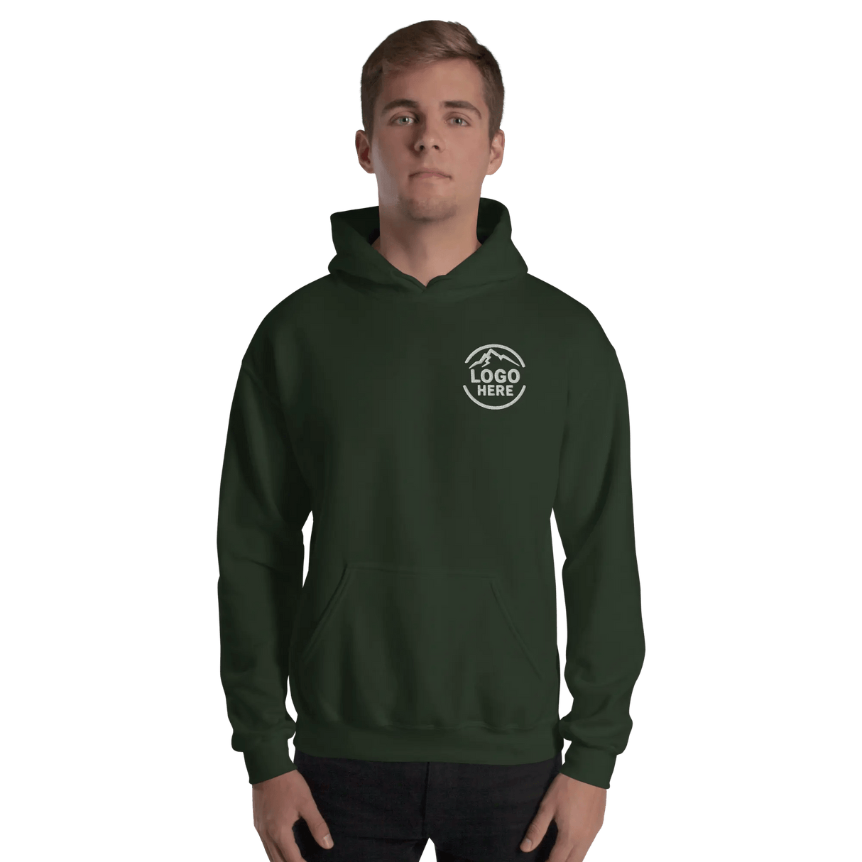 Custom Men's Gildan Embroidered Pullover Hoodie - Arklavo