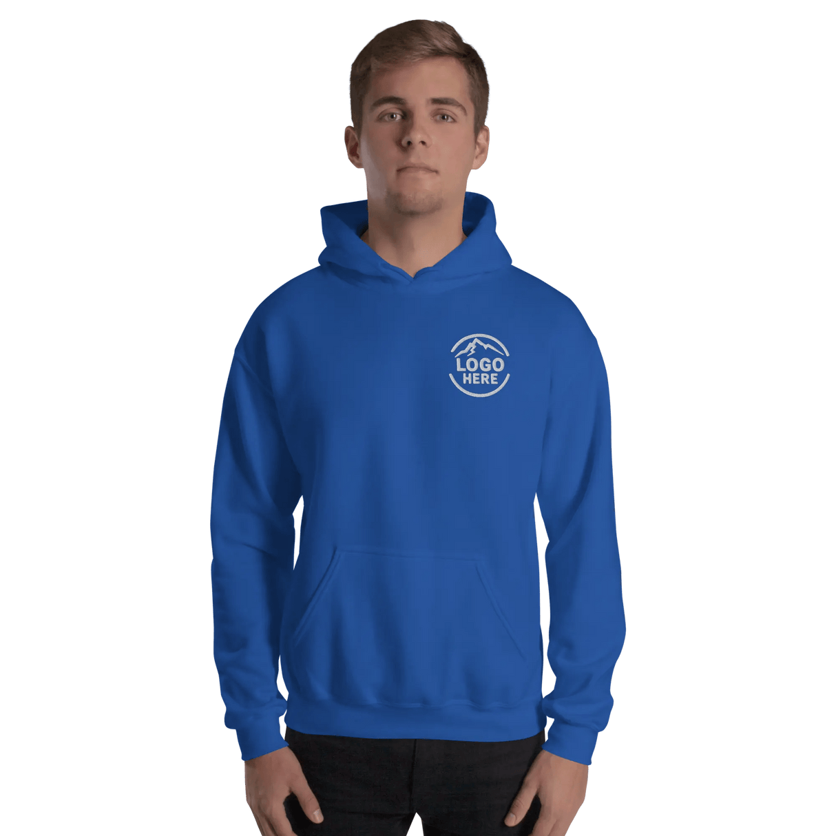 Custom Men's Gildan Embroidered Pullover Hoodie - Arklavo