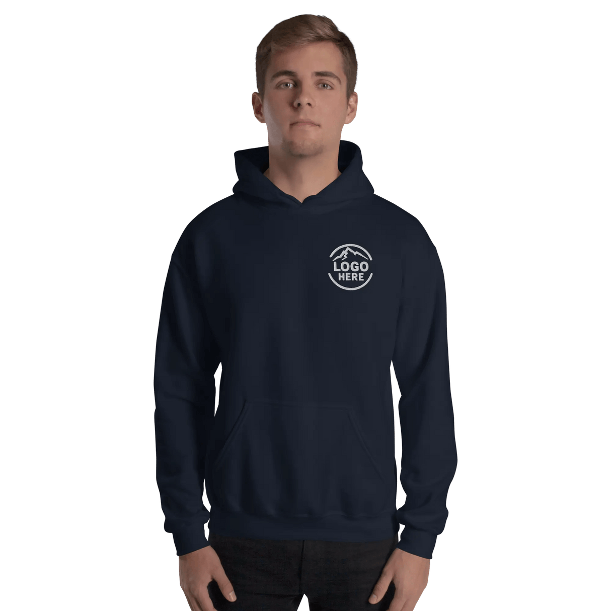 Custom Men's Gildan Embroidered Pullover Hoodie - Arklavo