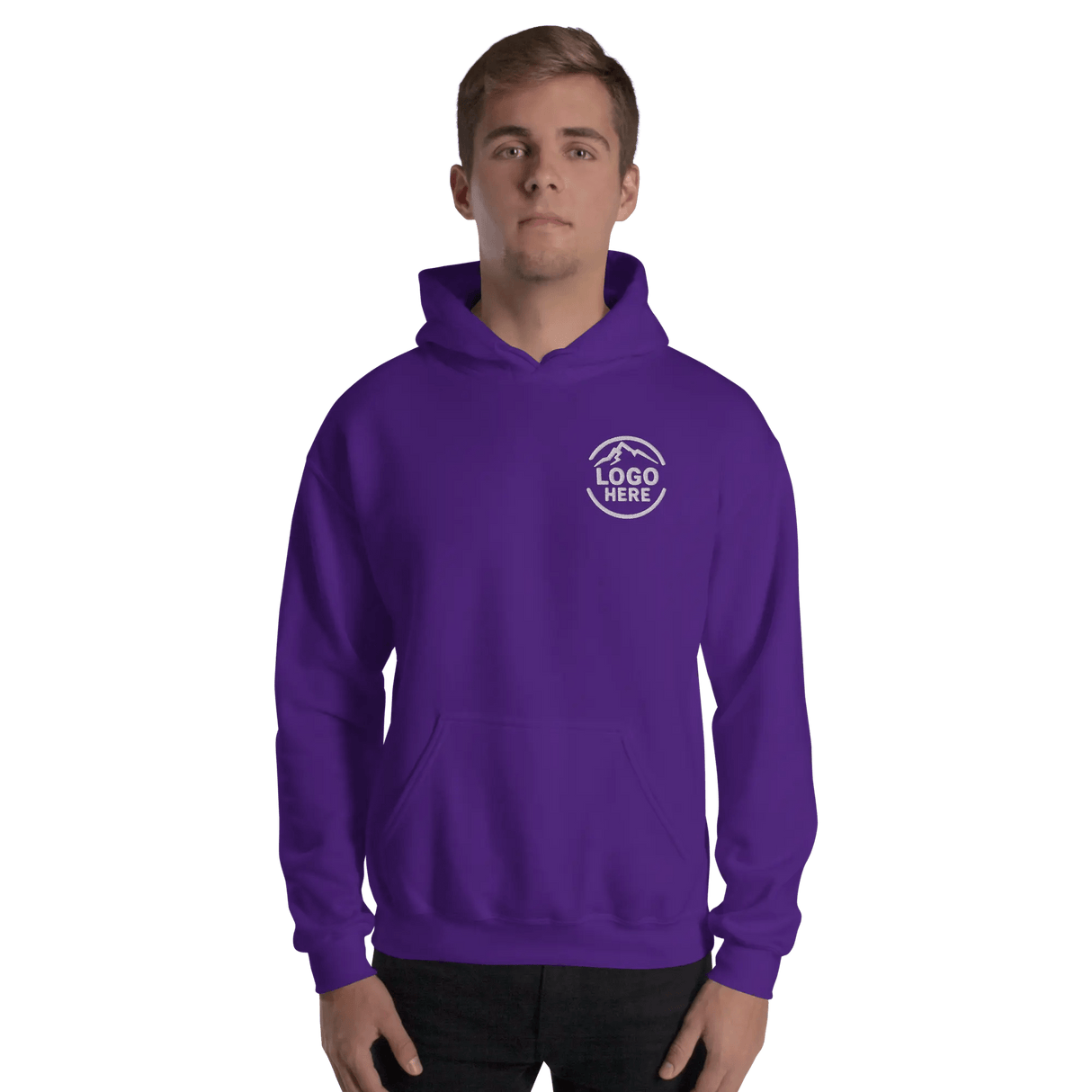 Custom Men's Gildan Embroidered Pullover Hoodie - Arklavo