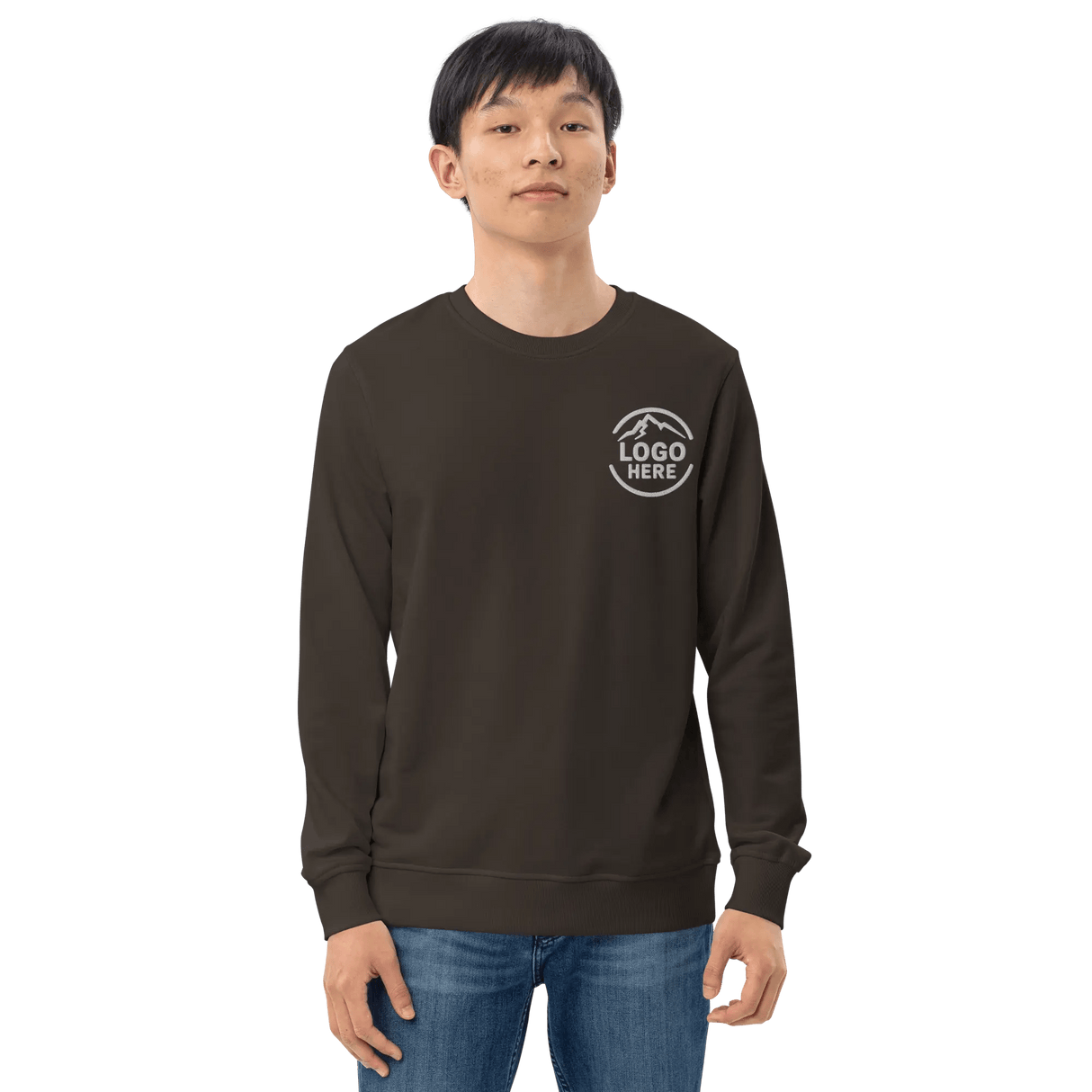 Custom Men's SOL'S Embroidered Organic Cotton Crewneck Sweatshirt - Arklavo