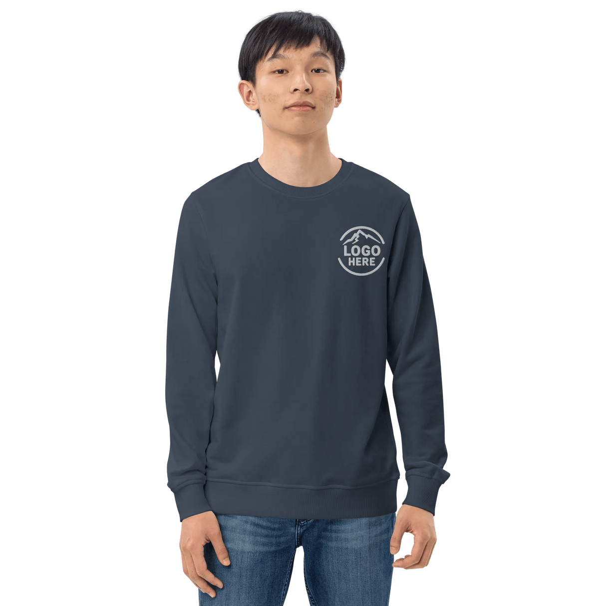 Custom Men's SOL'S Embroidered Organic Cotton Crewneck Sweatshirt - Arklavo