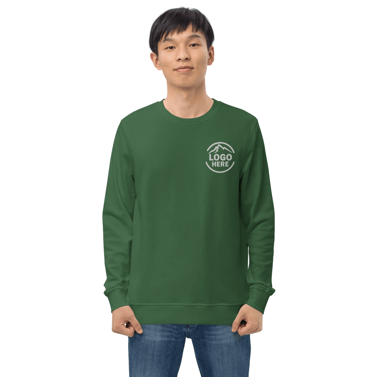 Custom Men's SOL'S Embroidered Organic Cotton Crewneck Sweatshirt - Arklavo