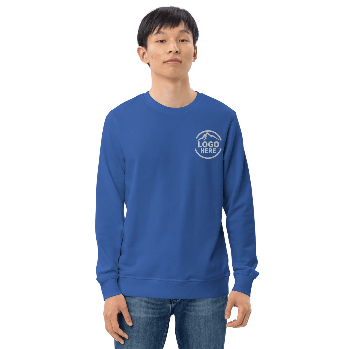 Custom Men's SOL'S Embroidered Organic Cotton Crewneck Sweatshirt - Arklavo
