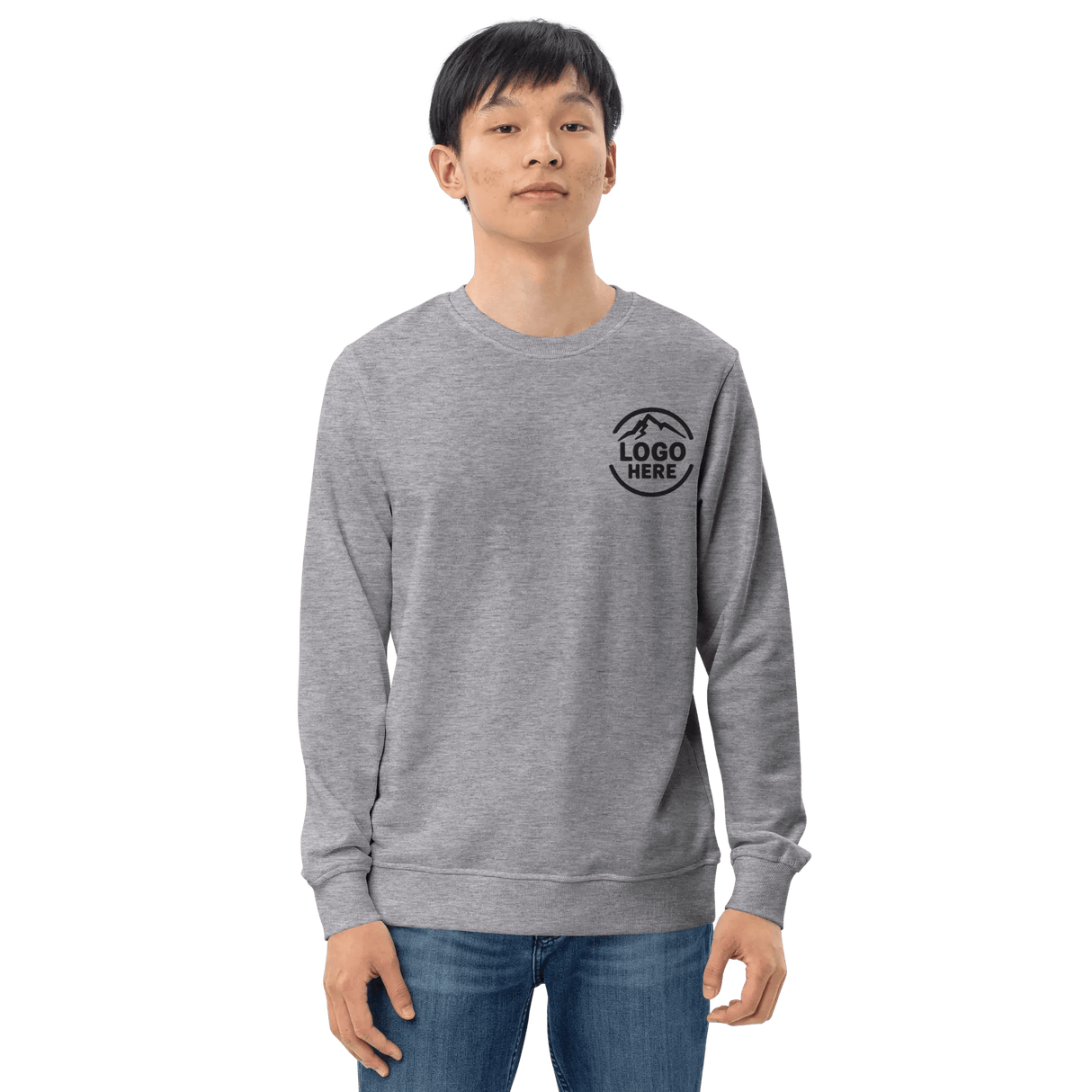 Custom Men's SOL'S Embroidered Organic Cotton Crewneck Sweatshirt - Arklavo
